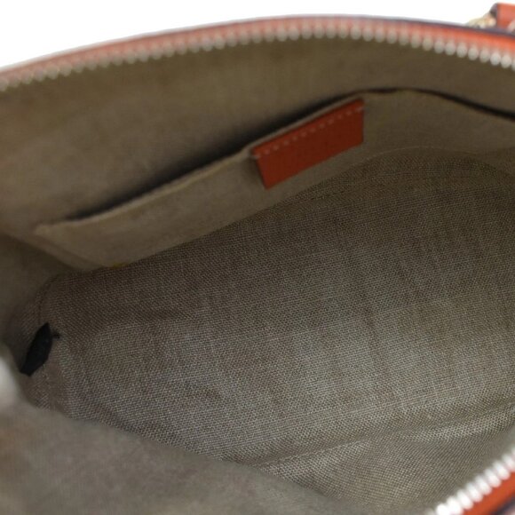 GUCCI Logo Interlocking G 2Way Shoulder Hand Bag Leather Orange GHW 93KB068 - Picture 9 of 14